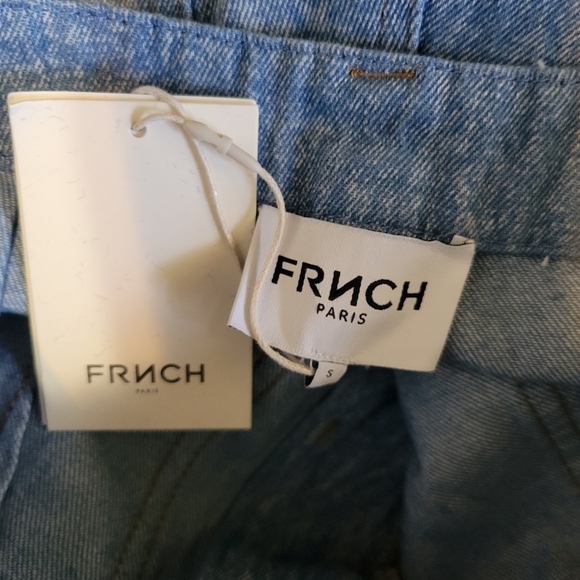 New Frnch Paris size s cotton Bermuda raw hem shorts - Picture 5 of 6